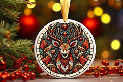 Round Christmass Ornament PNG Product Image 1