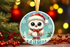 Round Christmas Ornament Sublimation|Clipart Product Image 1
