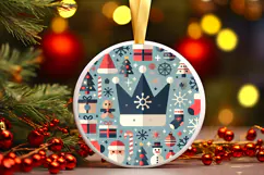 Round Christmass Ornament PNG Product Image 1