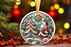 Round Christmas Ornament Sublimation|Clipart Product Image 1