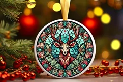 Round Christmas Ornament Sublimation|Clipart Product Image 2