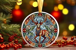 Round Christmas Ornament Sublimation|Clipart Product Image 2