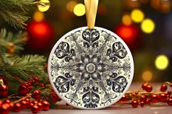 Round Christmas Ornament Sublimation|Clipart Product Image 2