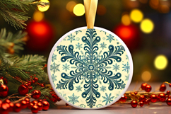 Round Christmass Ornament PNG Product Image 1