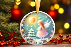 Round Christmass Ornament PNG Product Image 1