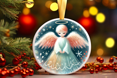 Round Christmass Ornament PNG Product Image 1