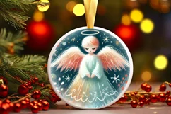 Round Christmas Ornament Sublimation|Clipart Product Image 2