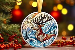 Round Christmas Ornament Sublimation|Clipart Product Image 1
