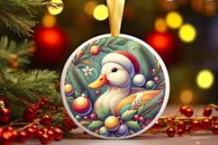 Round Christmas Ornament Sublimation|Clipart Product Image 2