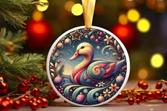 Round Christmas Ornament Sublimation|Clipart Product Image 2