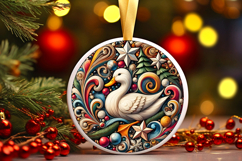 Round Christmass Ornament PNG Product Image 1
