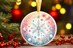 Round Christmas Ornament Sublimation|Clipart Product Image 3