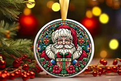 Round Christmas Ornament Sublimation|Clipart Product Image 2