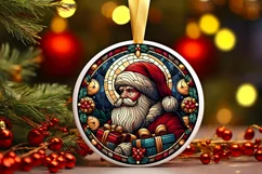Round Christmas Ornament Sublimation|Clipart Product Image 2