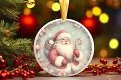 Round Christmas Ornament Sublimation|Clipart Product Image 1