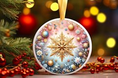 Round Christmas Ornament Sublimation|Clipart Product Image 1