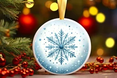 Round Christmas Ornament Sublimation|Clipart Product Image 1