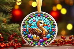 Round Christmas Ornament Sublimation|Clipart Product Image 1