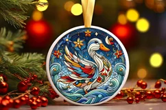 Round Christmas Ornament Sublimation|Clipart Product Image 1