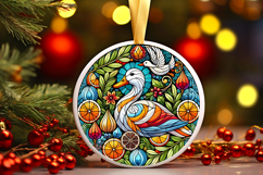 Round Christmass Ornament PNG Product Image 1