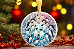 Round Christmass Ornament PNG Product Image 1