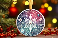 Round Christmas Ornament Sublimation|Clipart Product Image 1
