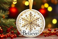 Round Christmas Ornament Sublimation|Clipart Product Image 1