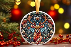 Round Christmas Ornament Sublimation|Clipart Product Image 2