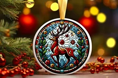 Round Christmas Ornament Sublimation|Clipart Product Image 2