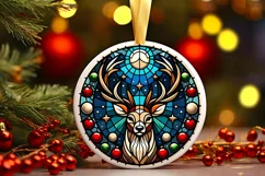 Round Christmas Ornament Sublimation|Clipart Product Image 2