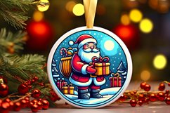 Round Christmas Ornament Sublimation|Clipart Product Image 1