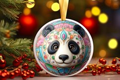 Round Christmas Ornament Sublimation|Clipart Product Image 1