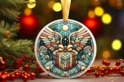 Round Christmas Ornament Sublimation|Clipart Product Image 1