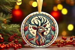 Round Christmas Ornament Sublimation|Clipart Product Image 1