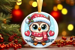 Round Christmas Ornament Sublimation|Clipart Product Image 1