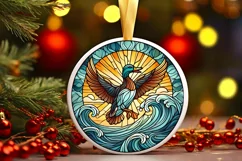 Round Christmas Ornament Sublimation|Clipart Product Image 2