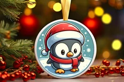 Round Christmas Ornament Sublimation|Clipart Product Image 1