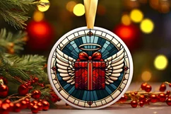 Round Christmas Ornament Sublimation|Clipart Product Image 2