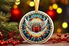 Round Christmas Ornament Sublimation|Clipart Product Image 2