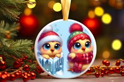 Round Christmas Ornament Sublimation|Clipart Product Image 1