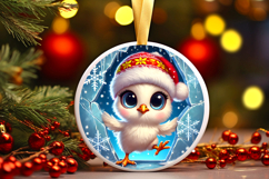 Round Christmass Ornament PNG Product Image 1