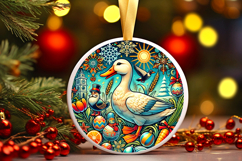Round Christmass Ornament PNG Product Image 1
