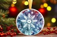 Round Christmas Ornament Sublimation|Clipart Product Image 3