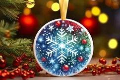 Round Christmas Ornament Sublimation|Clipart Product Image 1