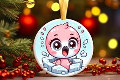 Round Christmas Ornament Sublimation|Clipart Product Image 1