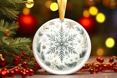 Round Christmas Ornament Sublimation|Clipart Product Image 3