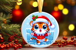 Round Christmass Ornament PNG Product Image 1