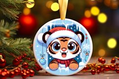 Round Christmas Ornament Sublimation|Clipart Product Image 1