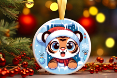 Round Christmass Ornament PNG Product Image 1