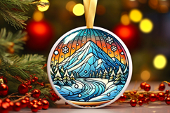 Round Christmass Ornament PNG Product Image 1
